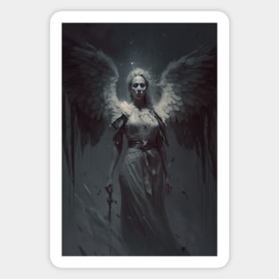 Female Winged Angel, Generative AI Sticker